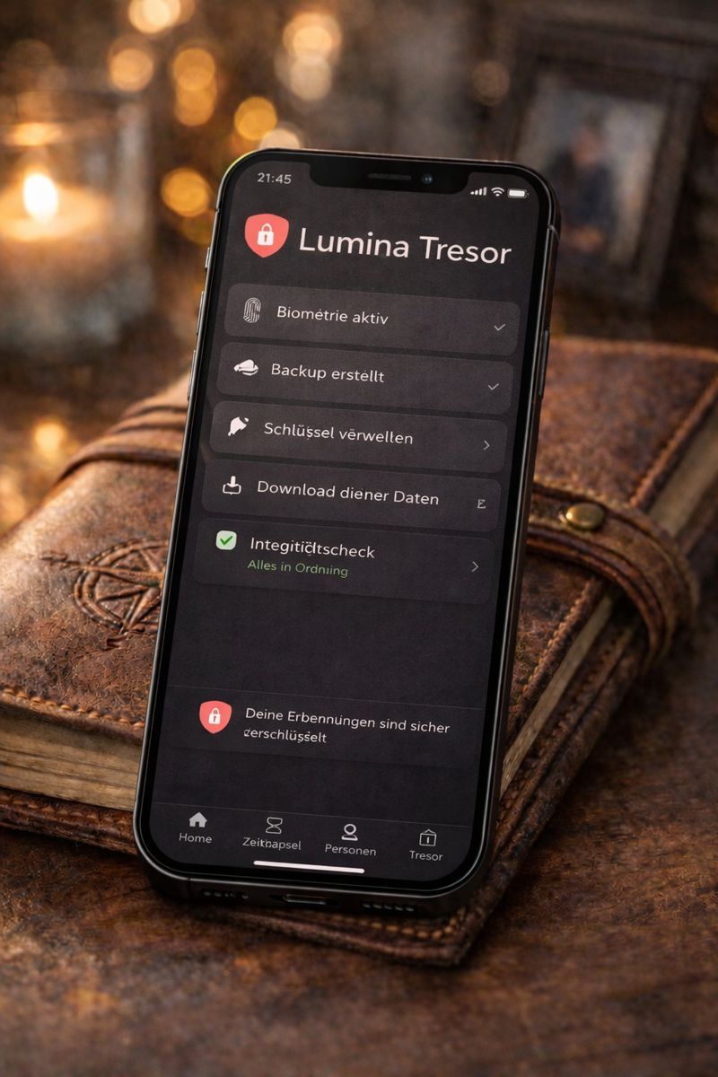 Lumina App Aufnahme läuft